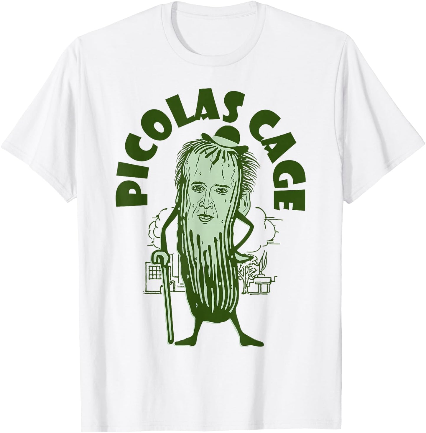 Picolas Cage Funny Cute T-Shirt - T-Shirt | White