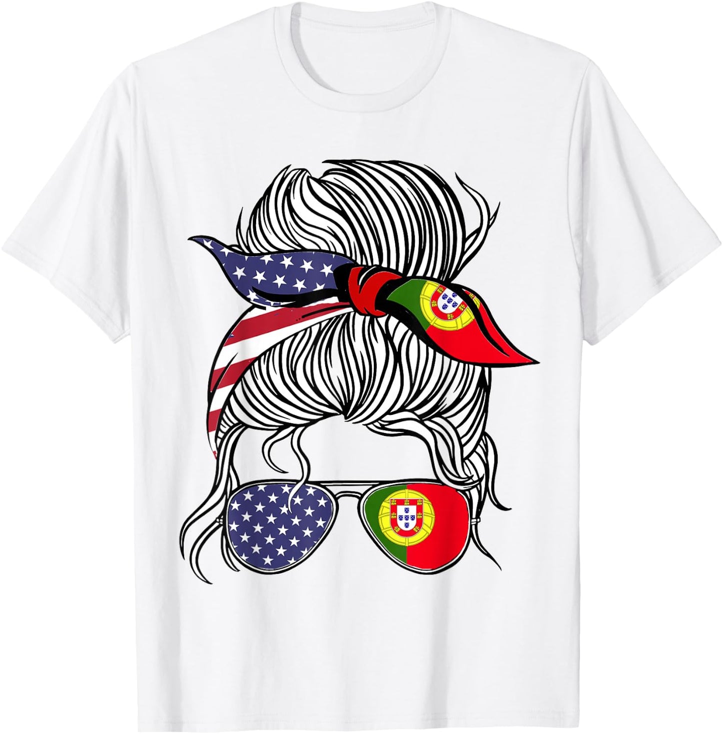 American Portuguese Patriot Flag Women Girl Portugal Grown T-Shirt - T-Shirt | White