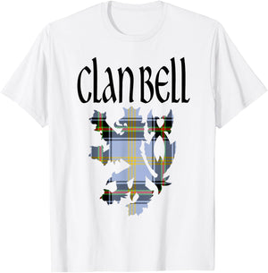 Clan Bell of the Borders Tartan Scottish Family Name Pride T-Shirt - T-Shirt | White