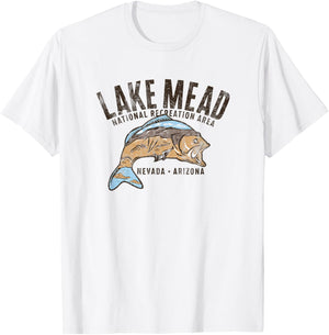 Lake Mead National Recreation Area Retro Fish T-Shirt - T-Shirt | White