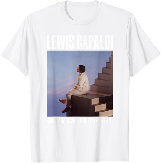 Lewis Capaldi – Album Photo On Pink T-Shirt - T-Shirt | White