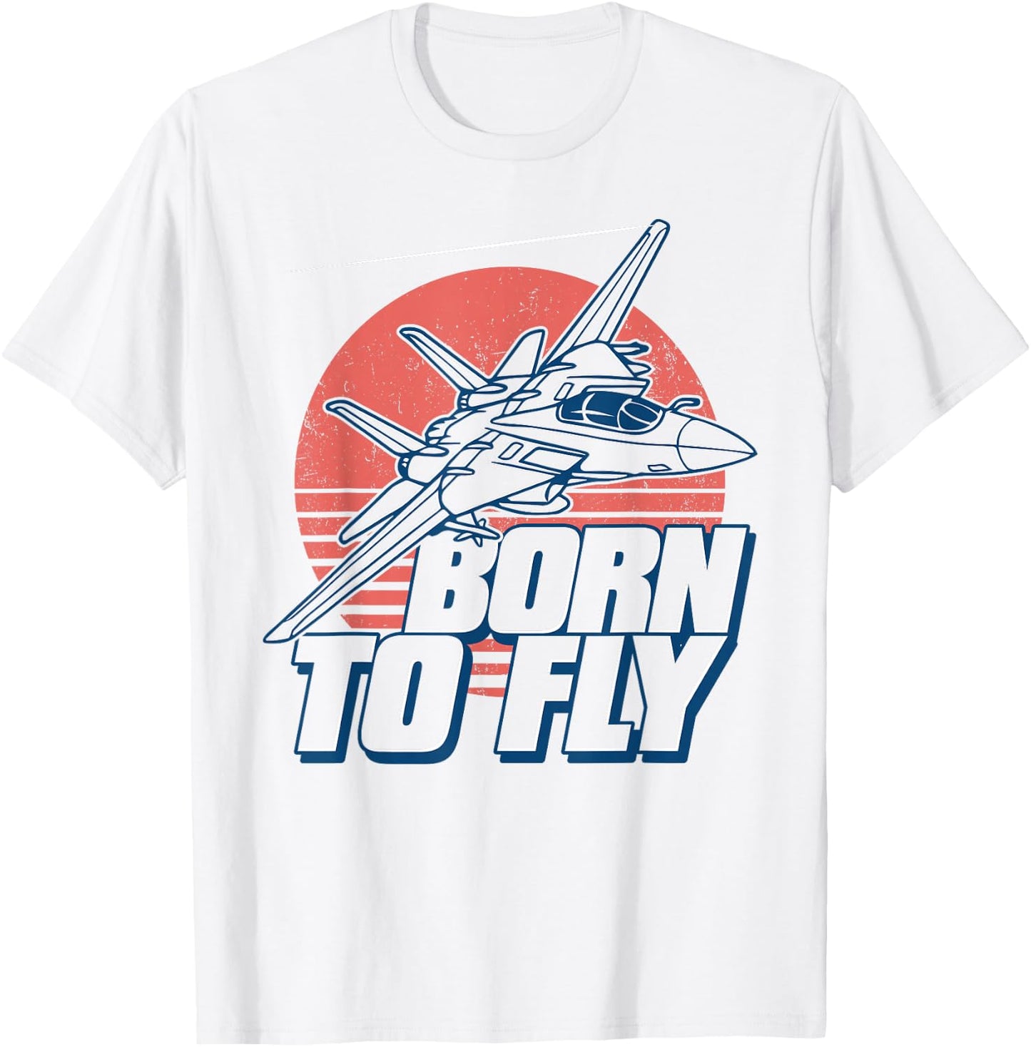 Born to Fly Fighter Jet Plane Kids Boys Airplane T-Shirt - T-Shirt | White