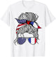 American French Patriot Flag Women Girl France Grown T-Shirt - T-Shirt | White