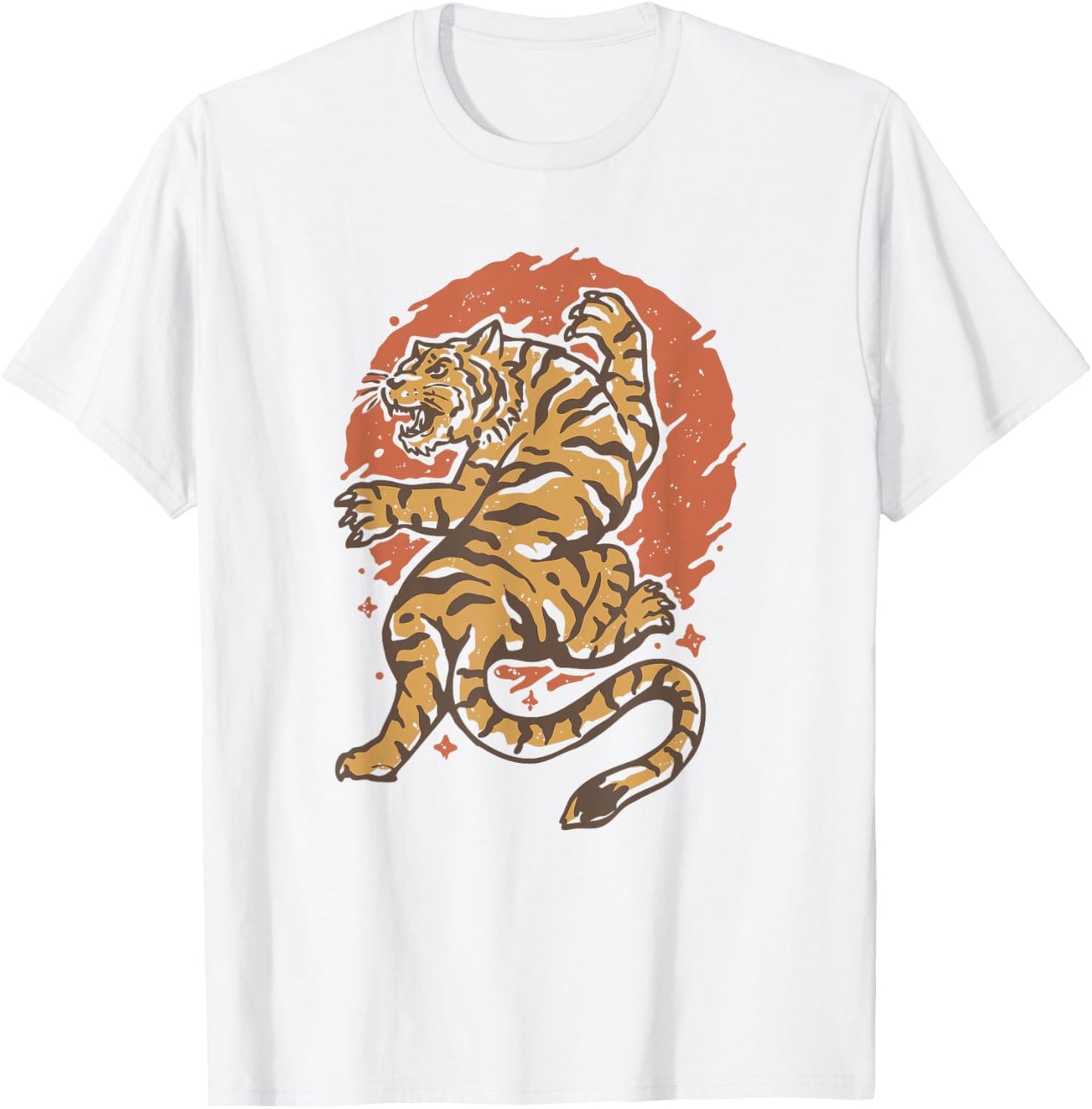 Vintage Japanese Style Tiger T-Shirt - T-Shirt | White