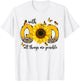 Sunflowers With God All Things Are Possible Christian Gifts T-Shirt - T-Shirt | White