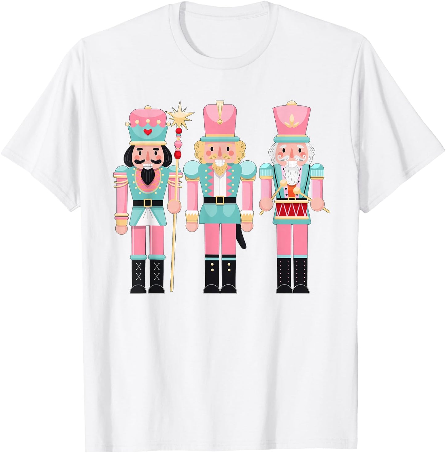 Pink Nutcracker Squad Xmas Pink Christmas Pajamas Women Kids T-Shirt - T-Shirt | White