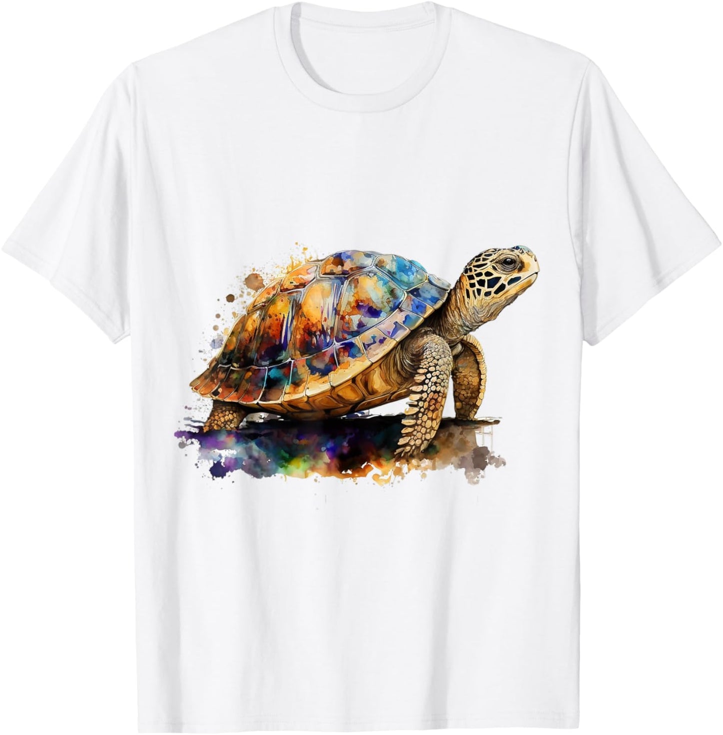 Turtle art animal motif animal lovers turtle T-Shirt - T-Shirt | White