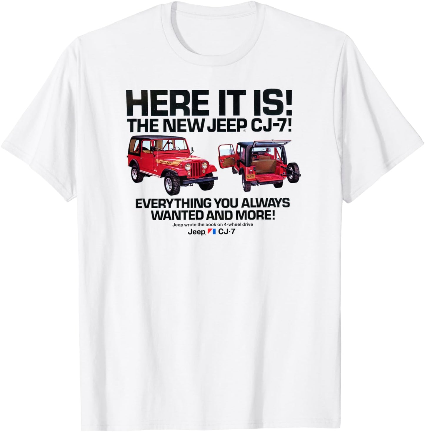Jeep CJ-7 Vintage Ad T-Shirt - T-Shirt | White