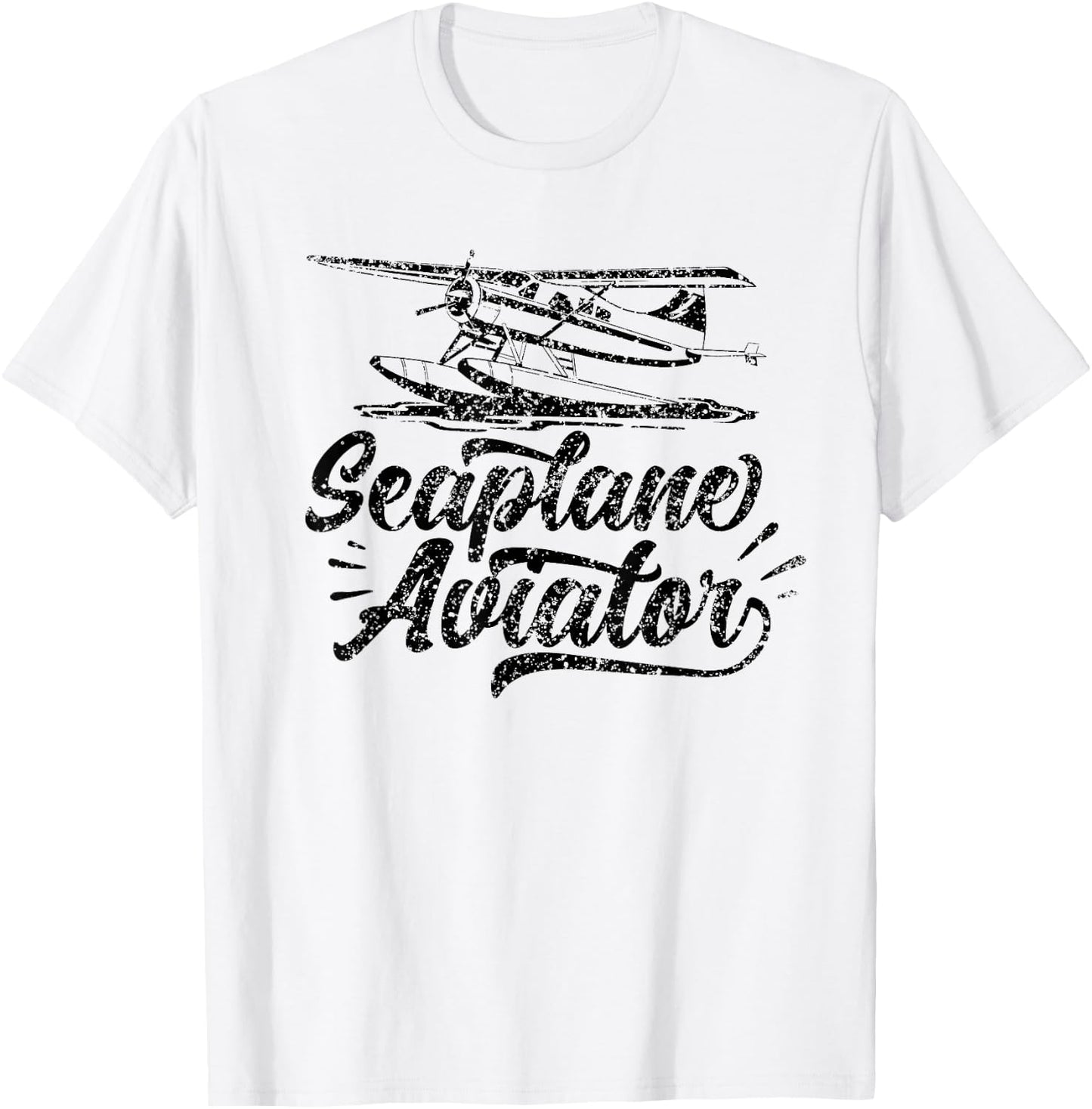 Seaplane Aviator Pilot Crew Water Land T-Shirt - T-Shirt | White