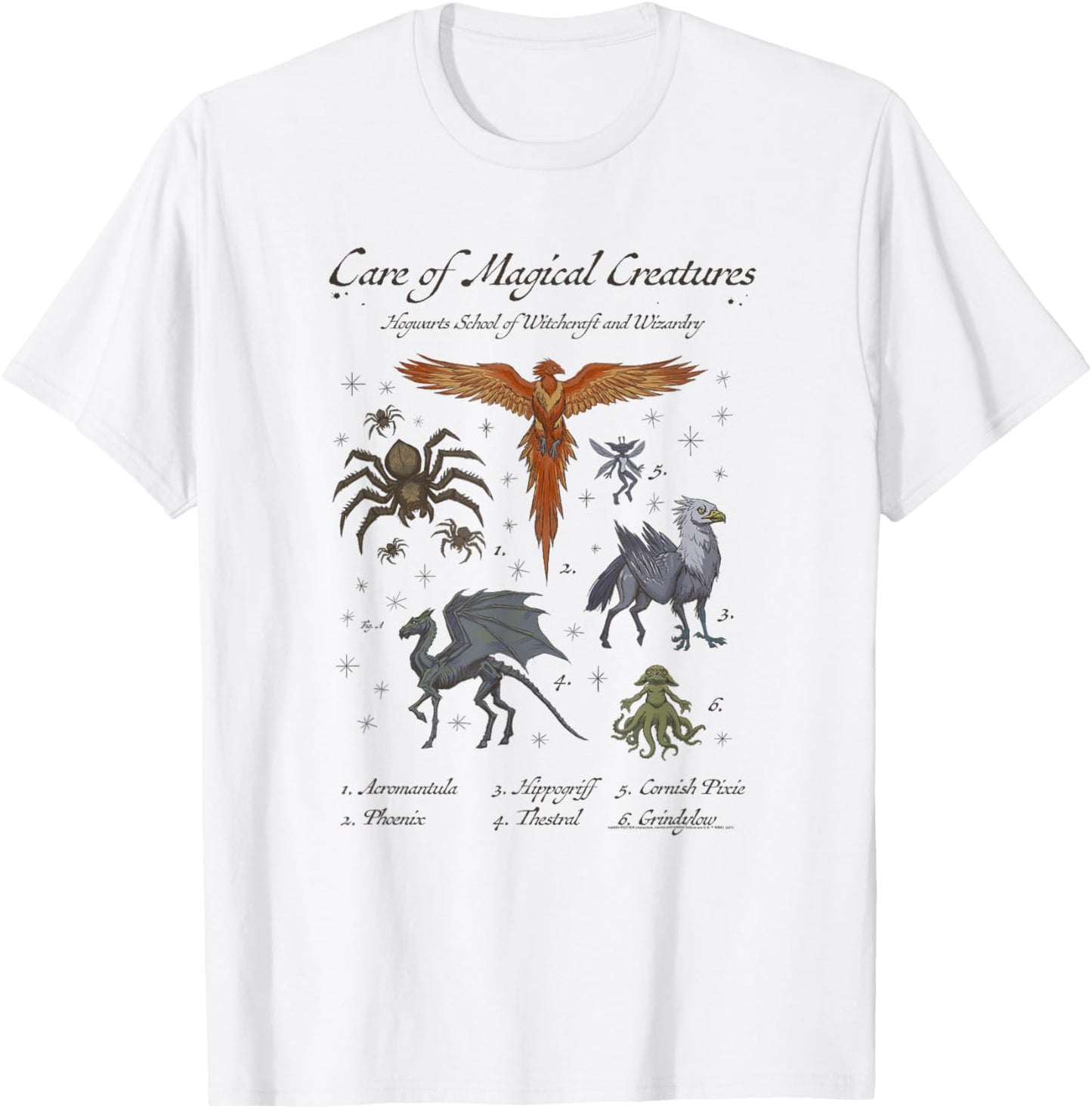 Harry Potter Care of Magical Creatures Hogwarts School T-Shirt - T-Shirt | White