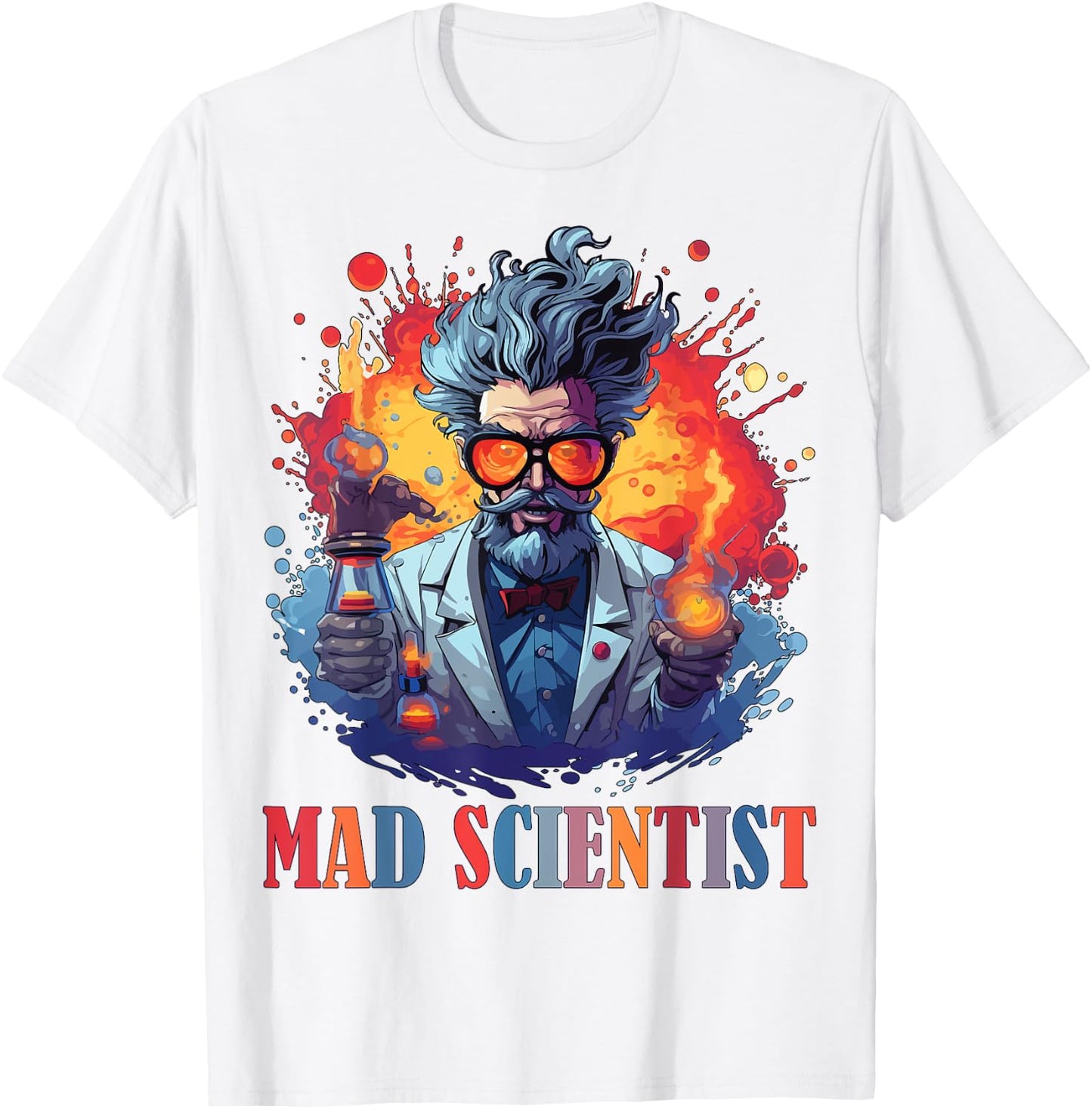 Halloween Mad Scientist Science Teacher Costume Kids Women T-Shirt - T-Shirt | White
