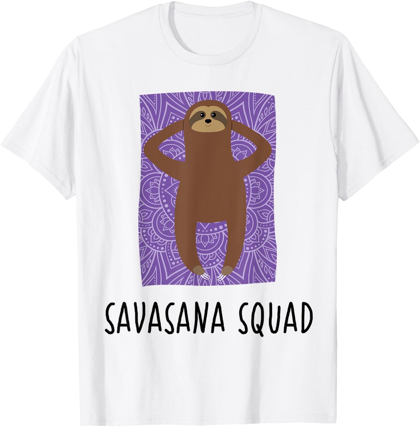 Savasana Squad Shirt | Practicioner Instructor Sloth Yoga T-Shirt - T-Shirt | White