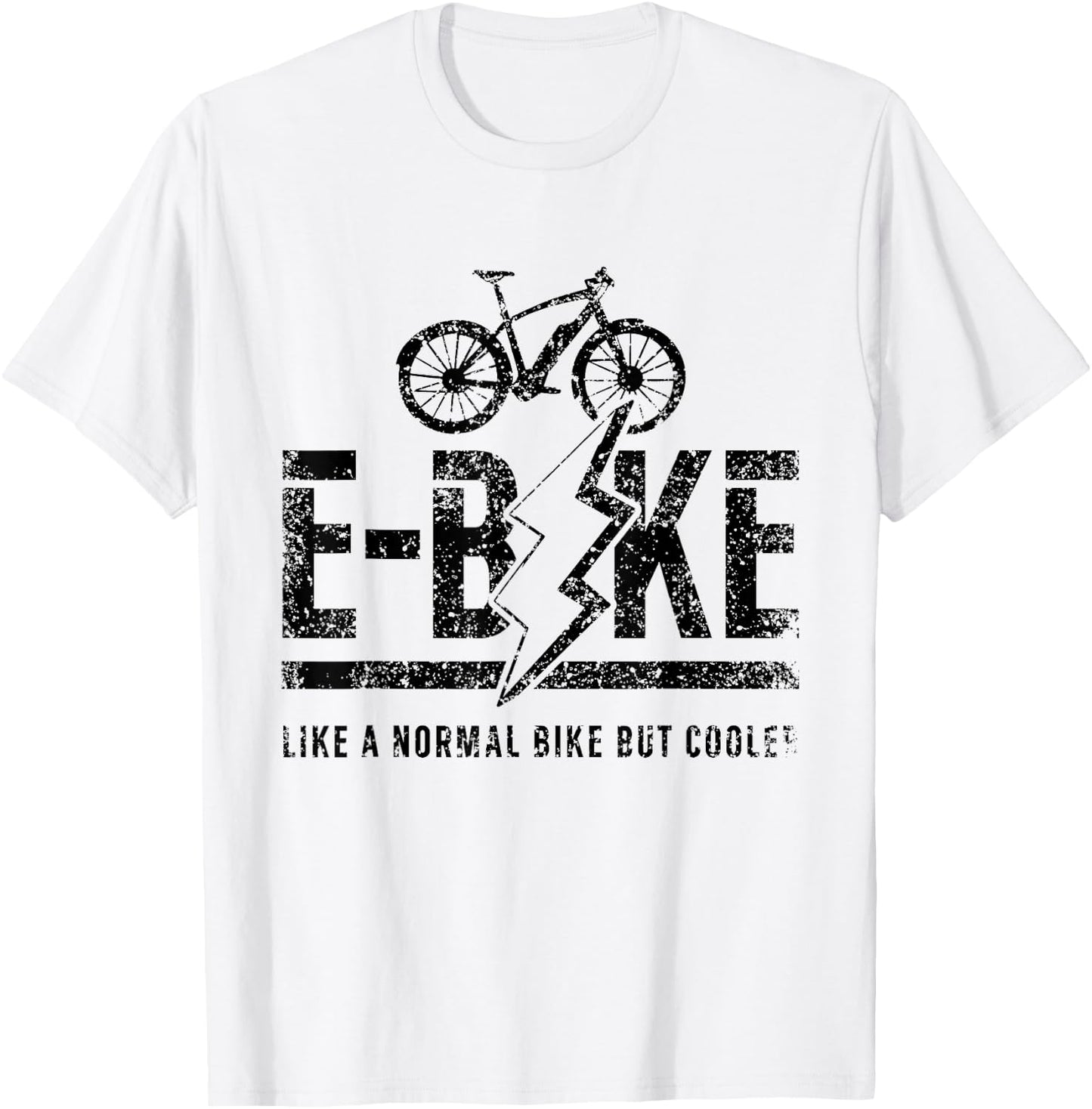 E-Bike Rider Bicycle Electric Cyclist T-Shirt - T-Shirt | White