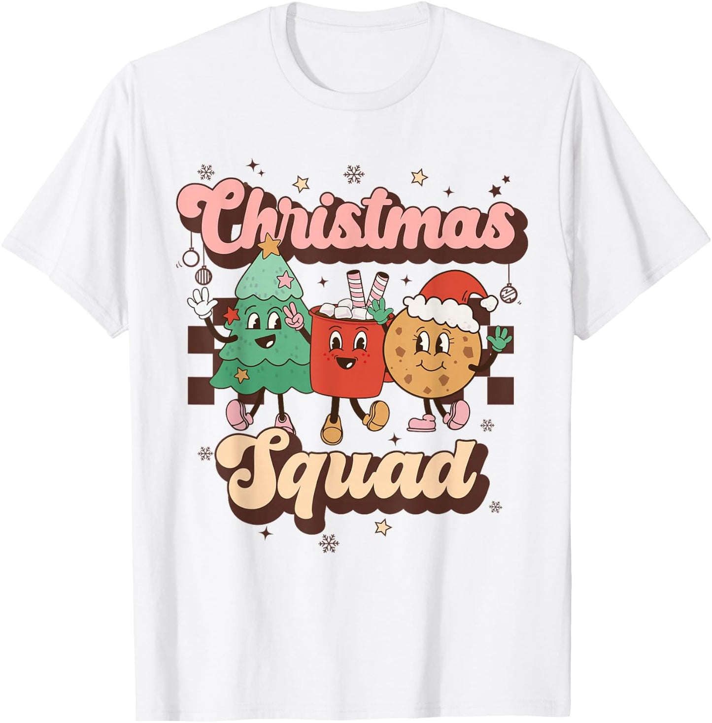 Christmas Squad Funny Family Matching Shirt Retro Christmas T-Shirt - T-Shirt | White