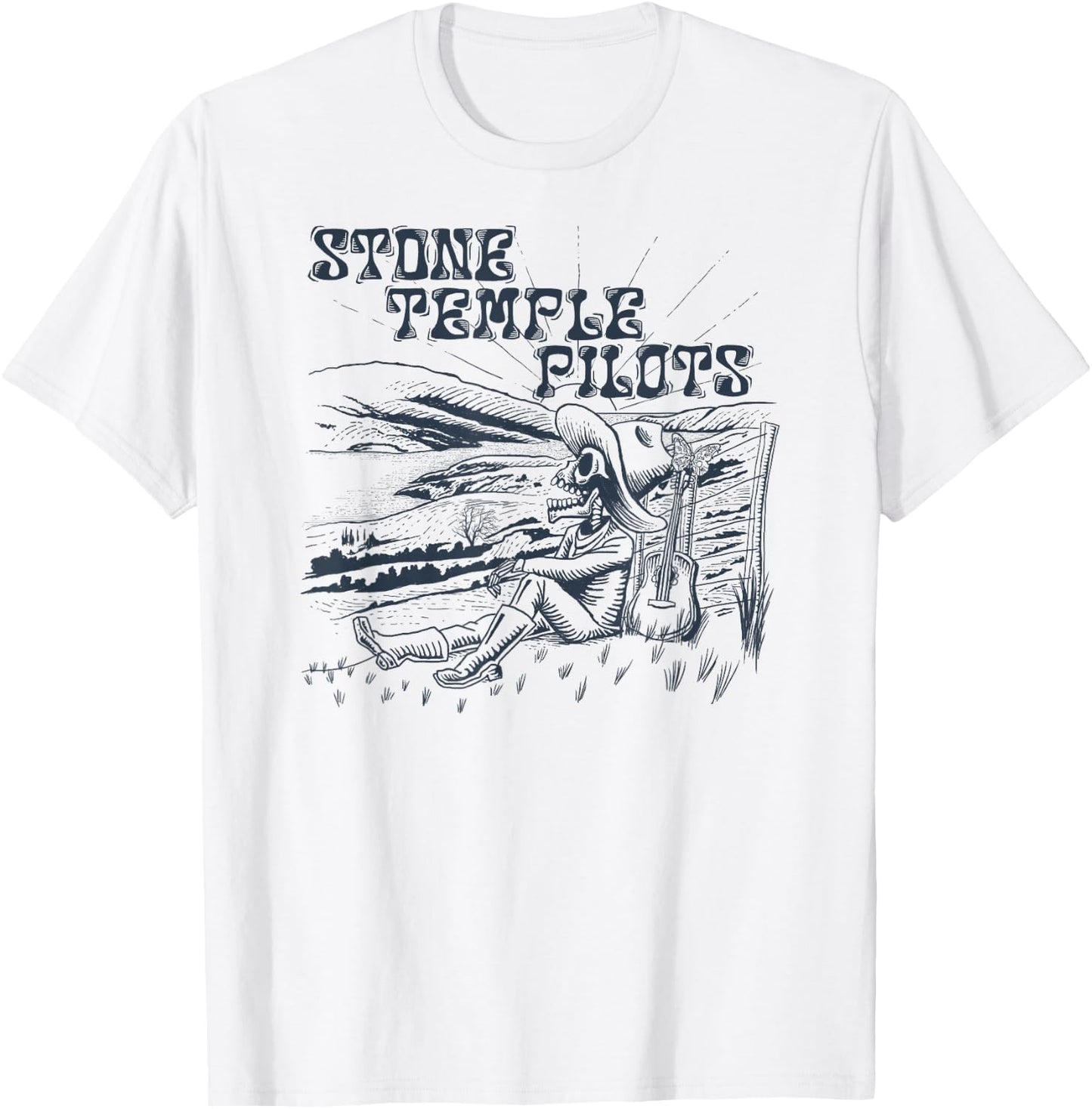 Stone Temple Pilots – Skelly Tans on Silver T-Shirt - T-Shirt | White