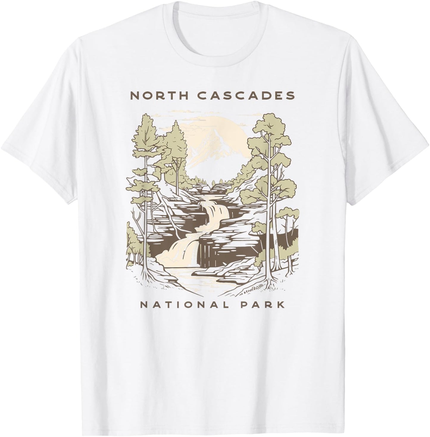 North Cascades National Park Vintage T-Shirt - T-Shirt | White