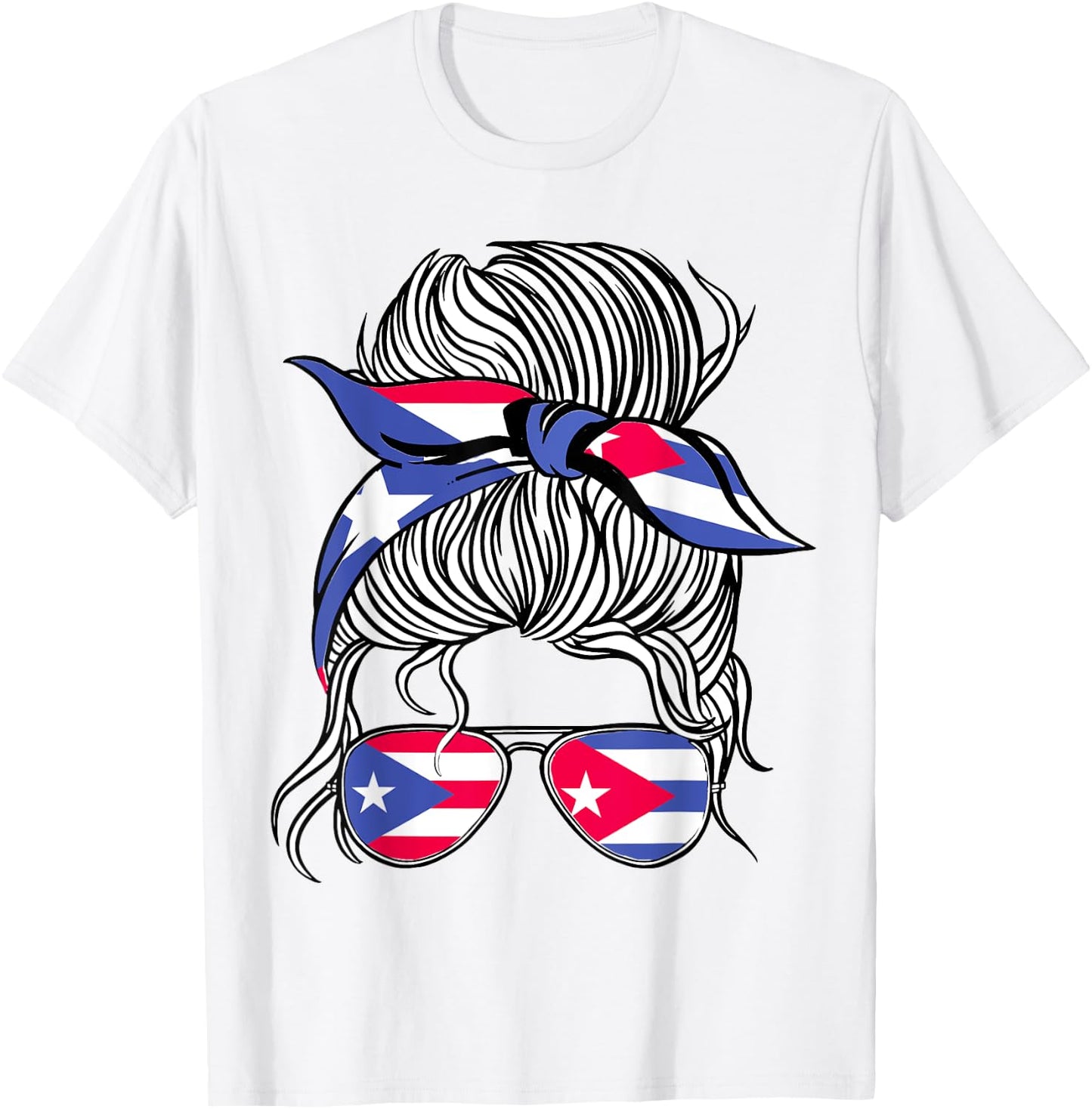 Puerto Rico Flag Cuba Grown Women Girl Country T-Shirt - T-Shirt | White