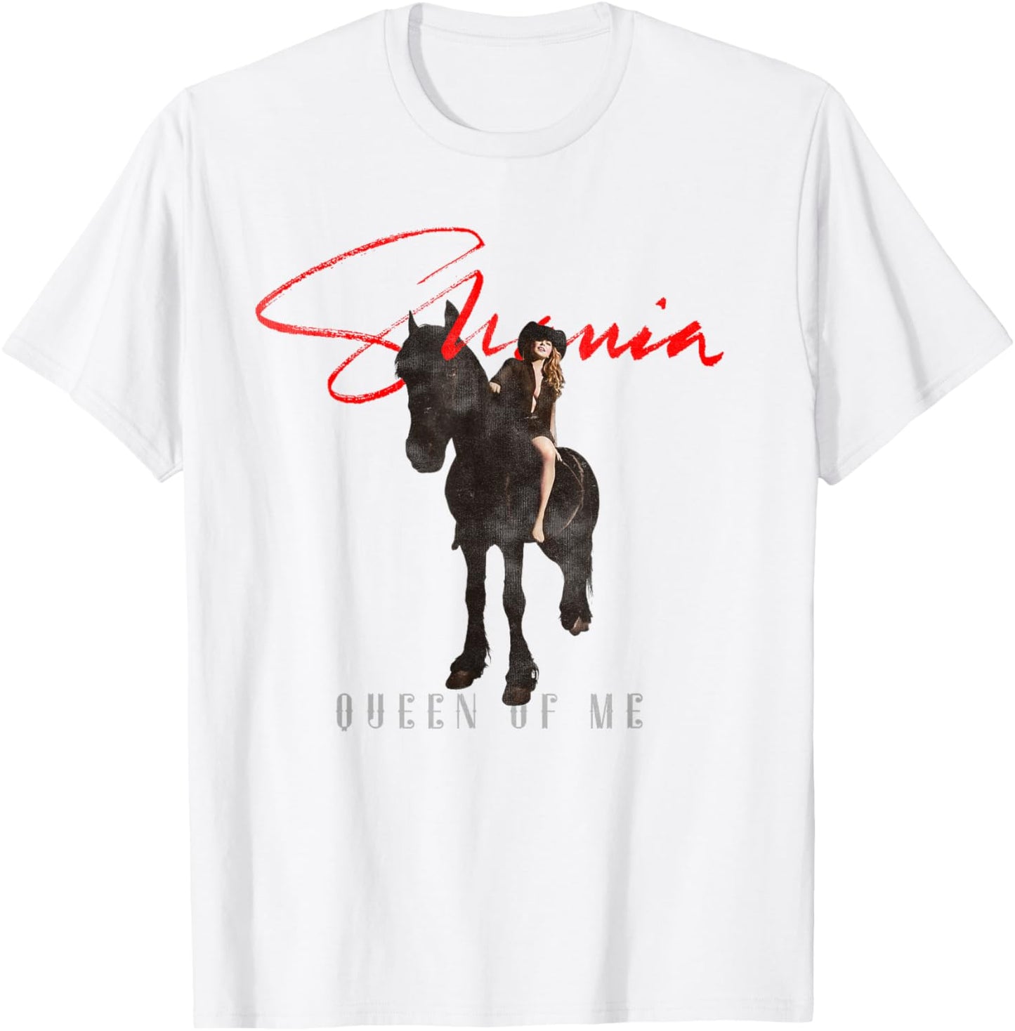 Official Shania Twain Queen of Me Horseback White T-Shirt - T-Shirt | White