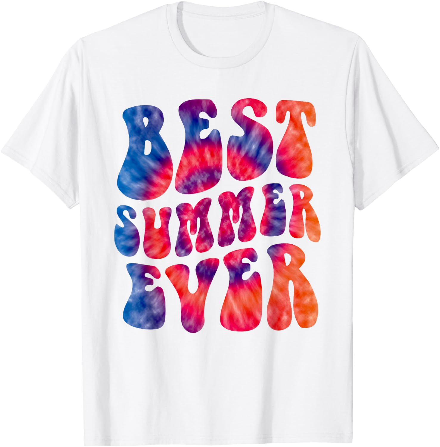 Retro BEST SUMMER EVER Camp Crew Vibes Kids Campfire Sunny T-Shirt - T-Shirt | White