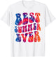 Retro BEST SUMMER EVER Camp Crew Vibes Kids Campfire Sunny T-Shirt - T-Shirt | White