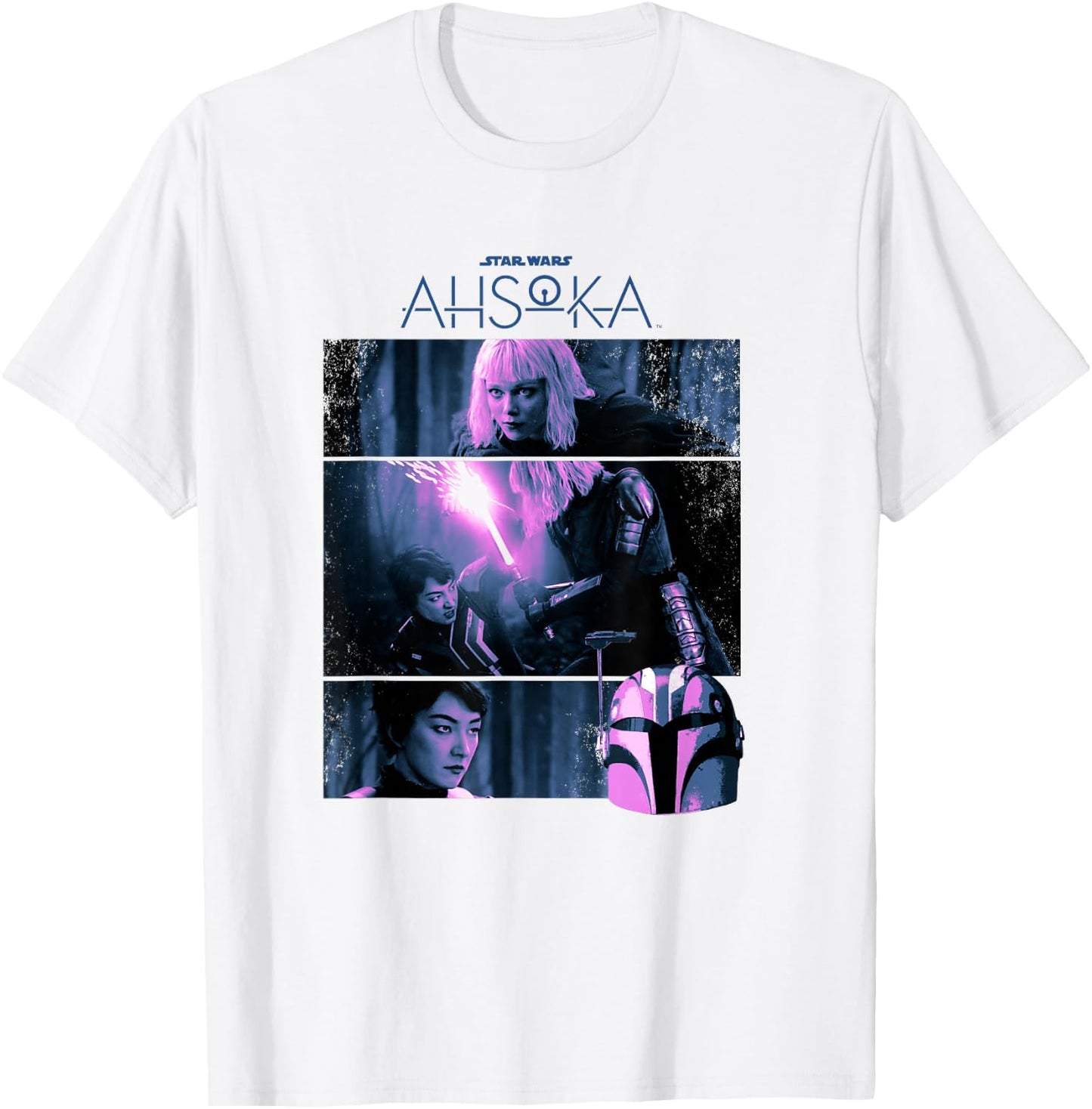 Star Wars: Ahsoka Sabine Wren vs. Shin Hati Battle Panels T-Shirt - T-Shirt | White