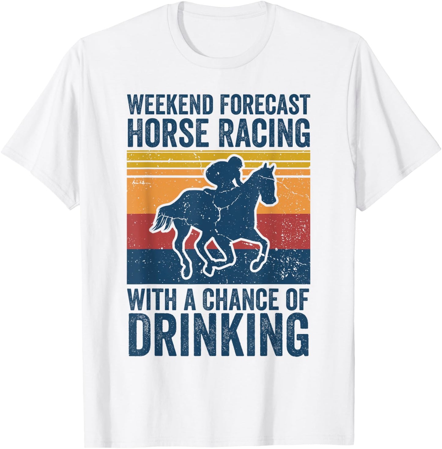 Vintage Horse Jockey Shirt Men Women Derby Day Horse Racing T-Shirt - T-Shirt | White