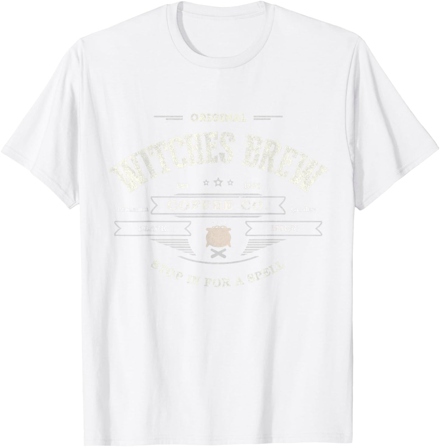 Funny WITCHES BREW 1692 Coffee Company Barista Magic Co T-Shirt - T-Shirt | White