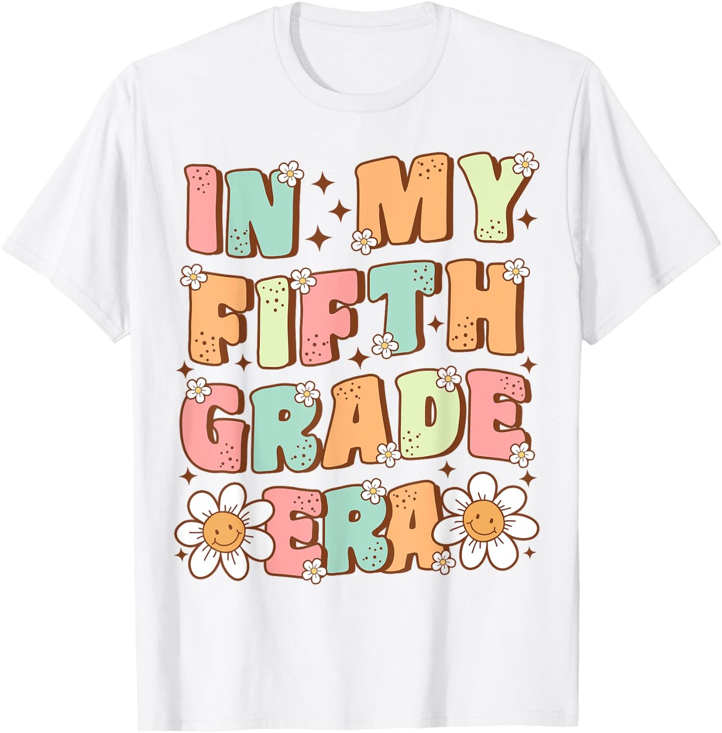In My Fifth Grade Era Cute Groovy 5th Grade Back to School T-Shirt - T-Shirt | White