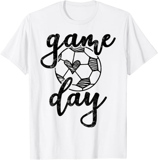 Sports Lover Game Day Soccer Ball T-Shirt - T-Shirt | White