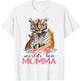 World's Best Momma Mom 2025 Pretty Floral Tiger & Cub T-Shirt - T-Shirt | White
