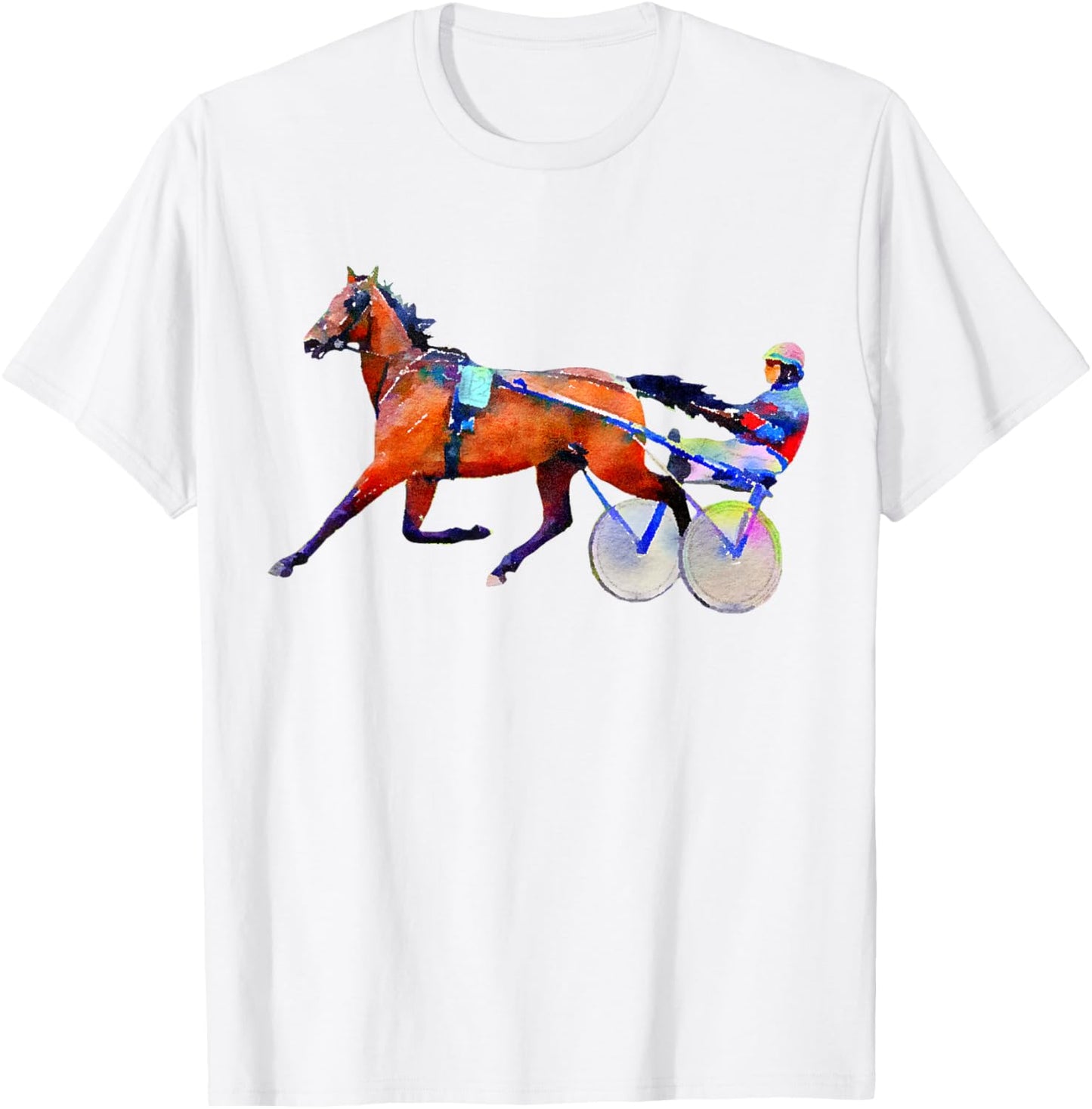Sports Horse Race Harness Racing T-Shirt - T-Shirt | White