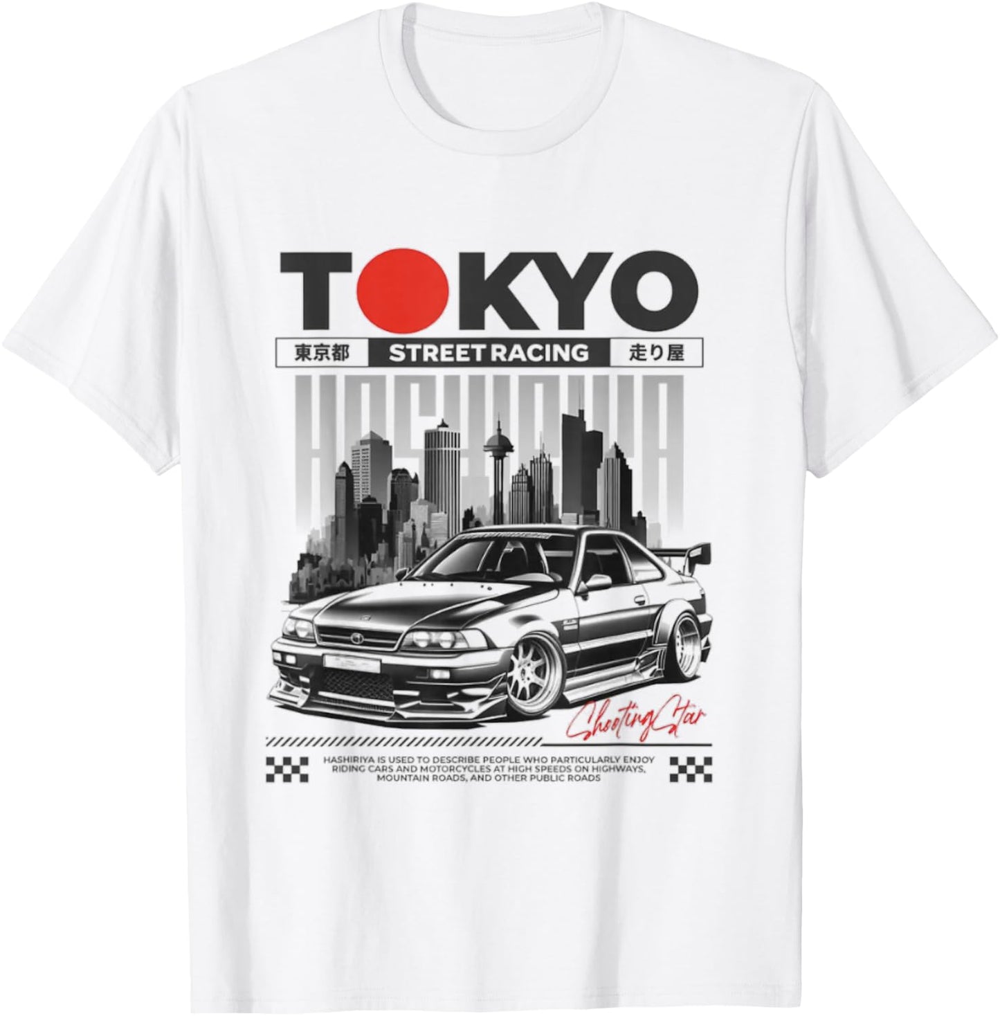 Tokyo Street racing Japan T-Shirt - T-Shirt | White