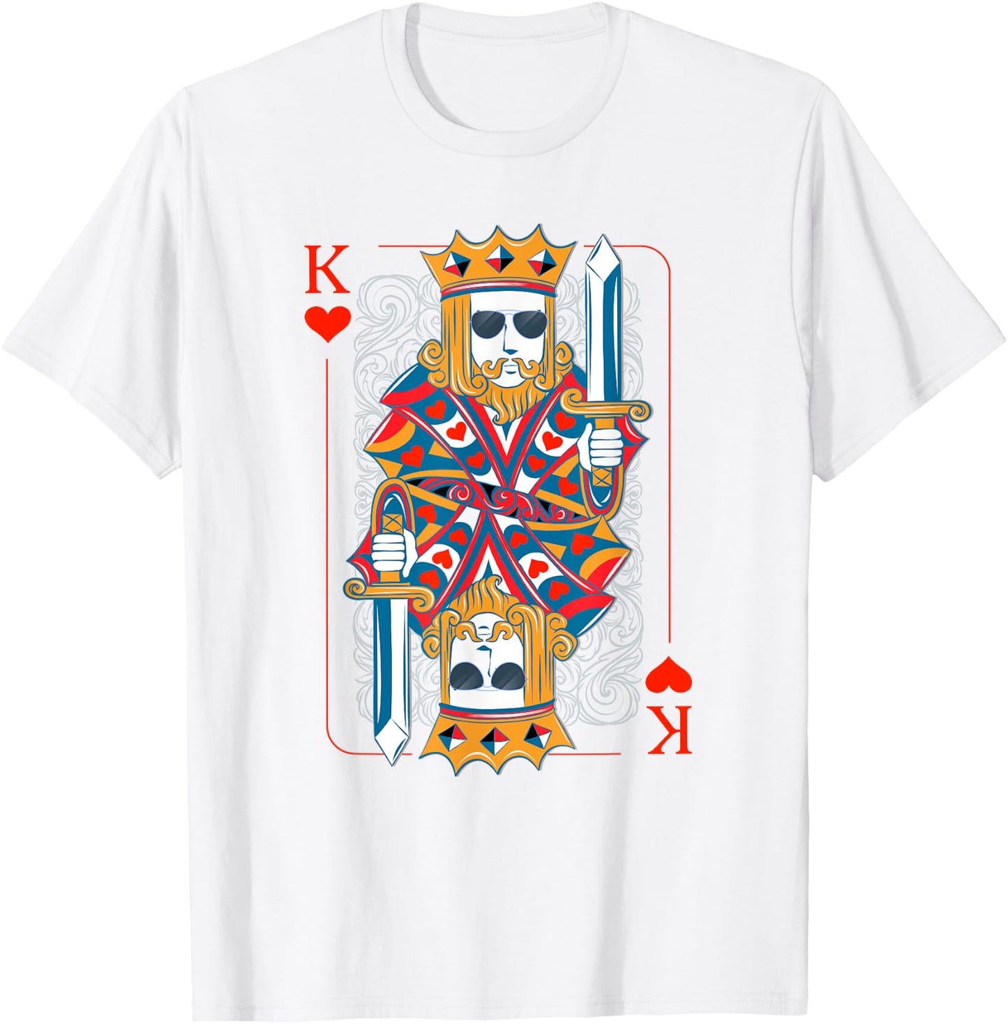 King Of Hearts Matching Couple Valentines King of Hearts T-Shirt - T-Shirt | White