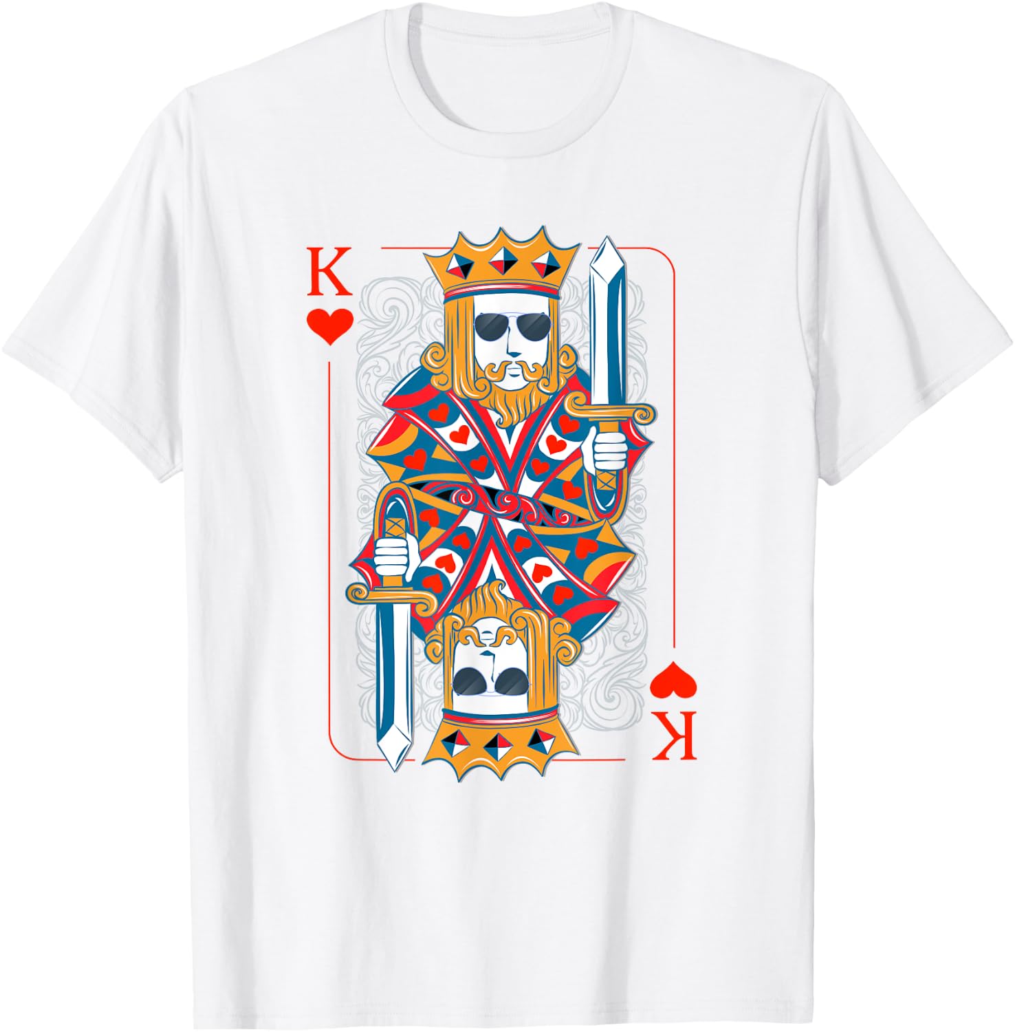 King Of Hearts Matching Couple Valentines King of Hearts T-Shirt - T-Shirt | White