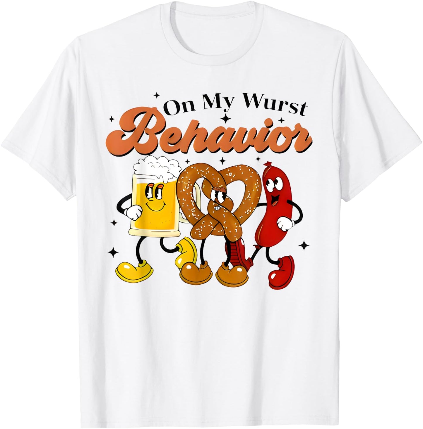 On My Wurst Behavior Funny Bavarian Oktoberfest T-Shirt - T-Shirt | White