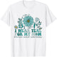 I Wear Teal For My Mom Ovarian Cancer Awareness Ovarian Canc T-Shirt - T-Shirt | White