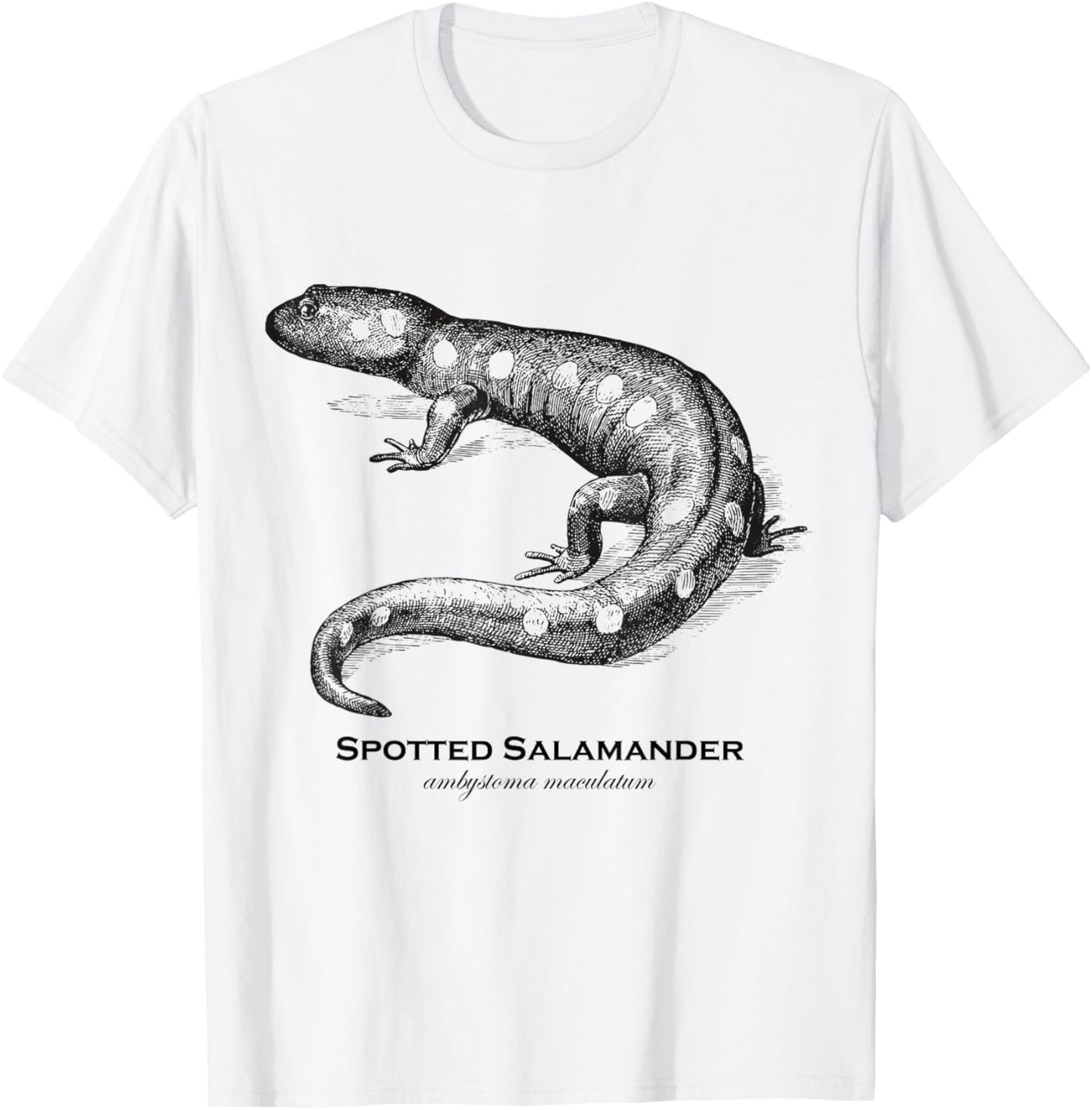 Vintage Animal Retro Wildlife Spotted Salamander T-Shirt - T-Shirt | White
