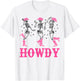 Howdy Skeleton Dancing Western Cowgirl Halloween Party T-Shirt - T-Shirt | White