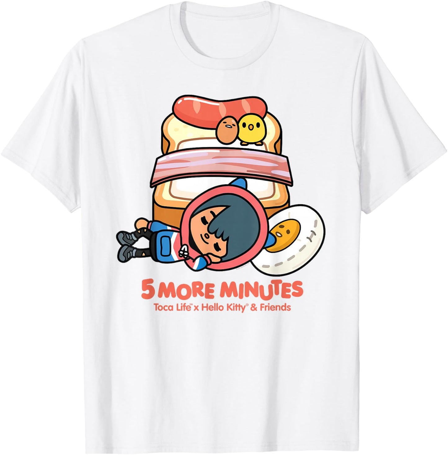 Toca Life x Hello Kitty & Friends 5 More Minutes T-Shirt - T-Shirt | White