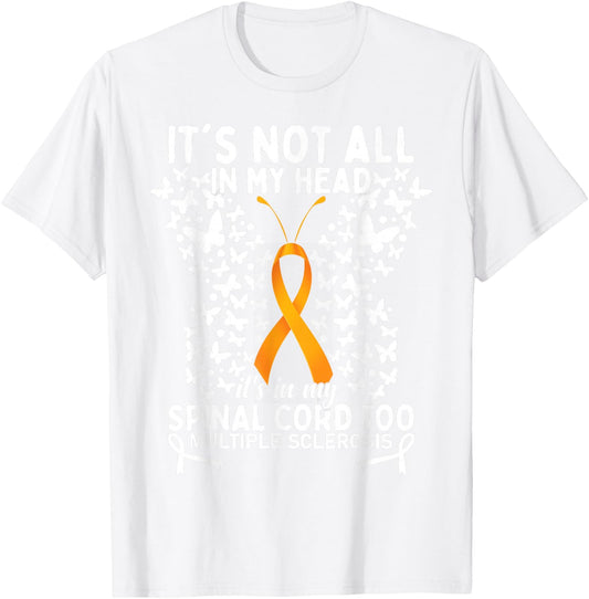 Multiple Sclerosis MS Warrior Butterfly T-Shirt - T-Shirt | White