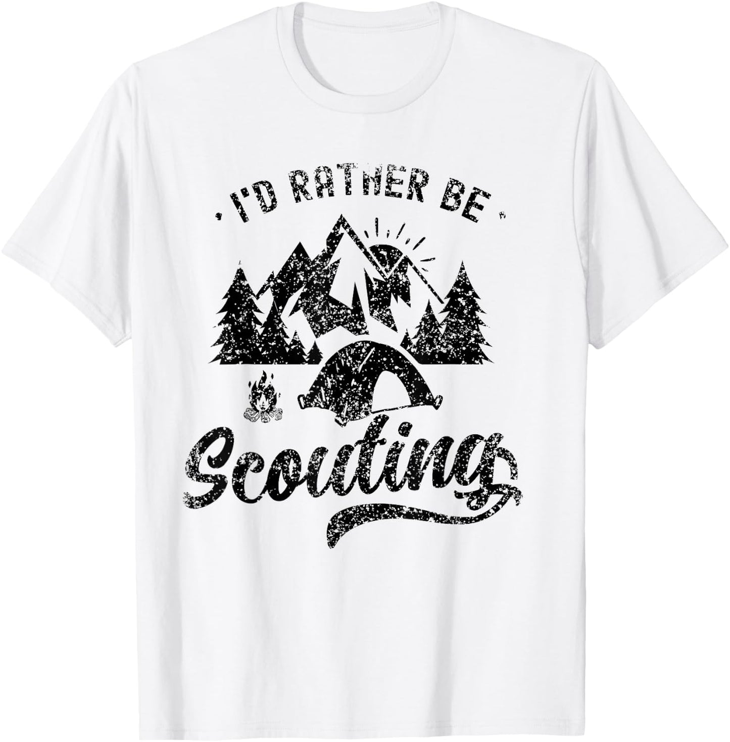 I'd Rather Be Scouting Outdoor Scout Hiking Scouts T-Shirt - T-Shirt | White