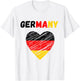 Germany Flag Holiday Germany Heart German Flag T-Shirt - T-Shirt | White