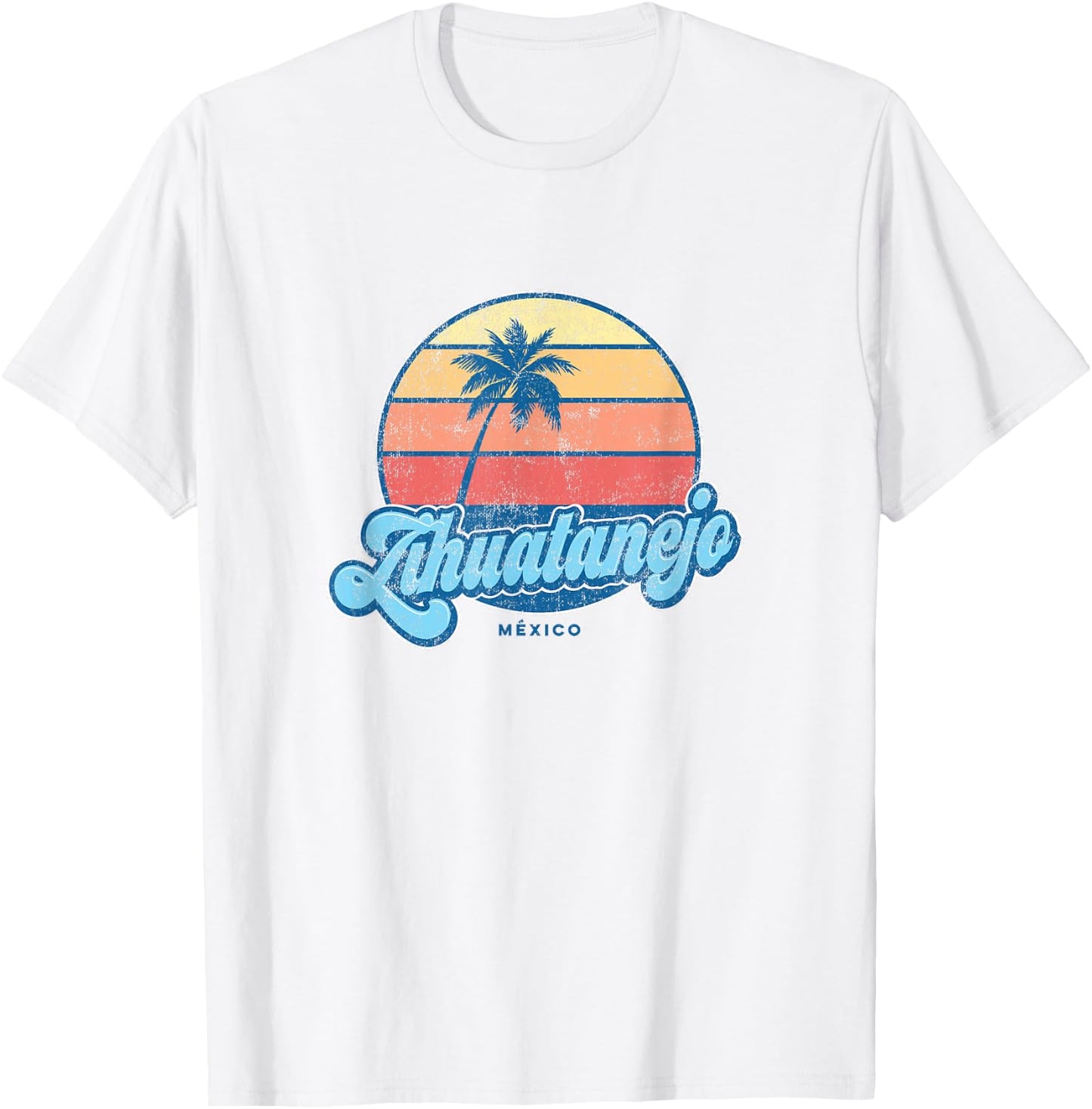 Vintage Zihuatanejo Mexico Classic 70s Retro Surfer T-Shirt - T-Shirt | White