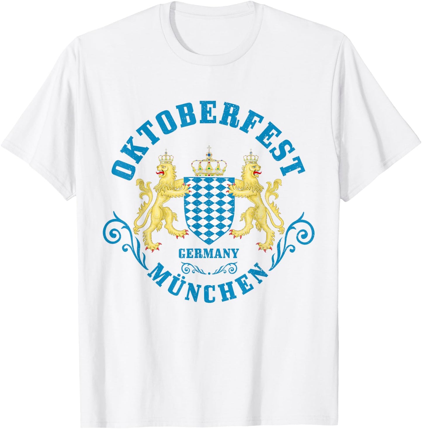 Oktoberfest Bavarian Flag Munich Prost Beer Germany German T-Shirt - T-Shirt | White