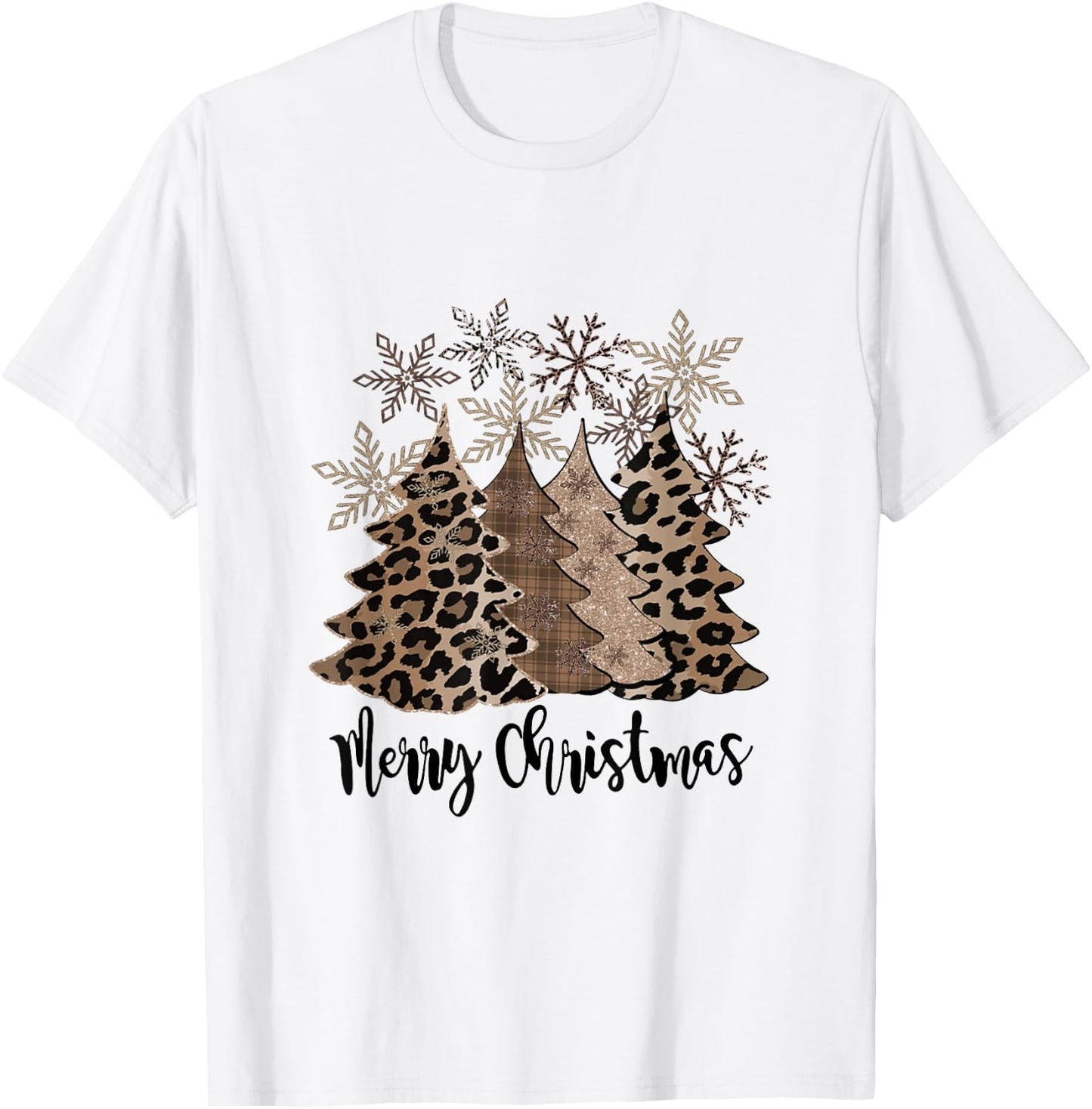 Merry Christmas Tree Buffalo Plaid Red White Green Christmas T-Shirt - T-Shirt | White