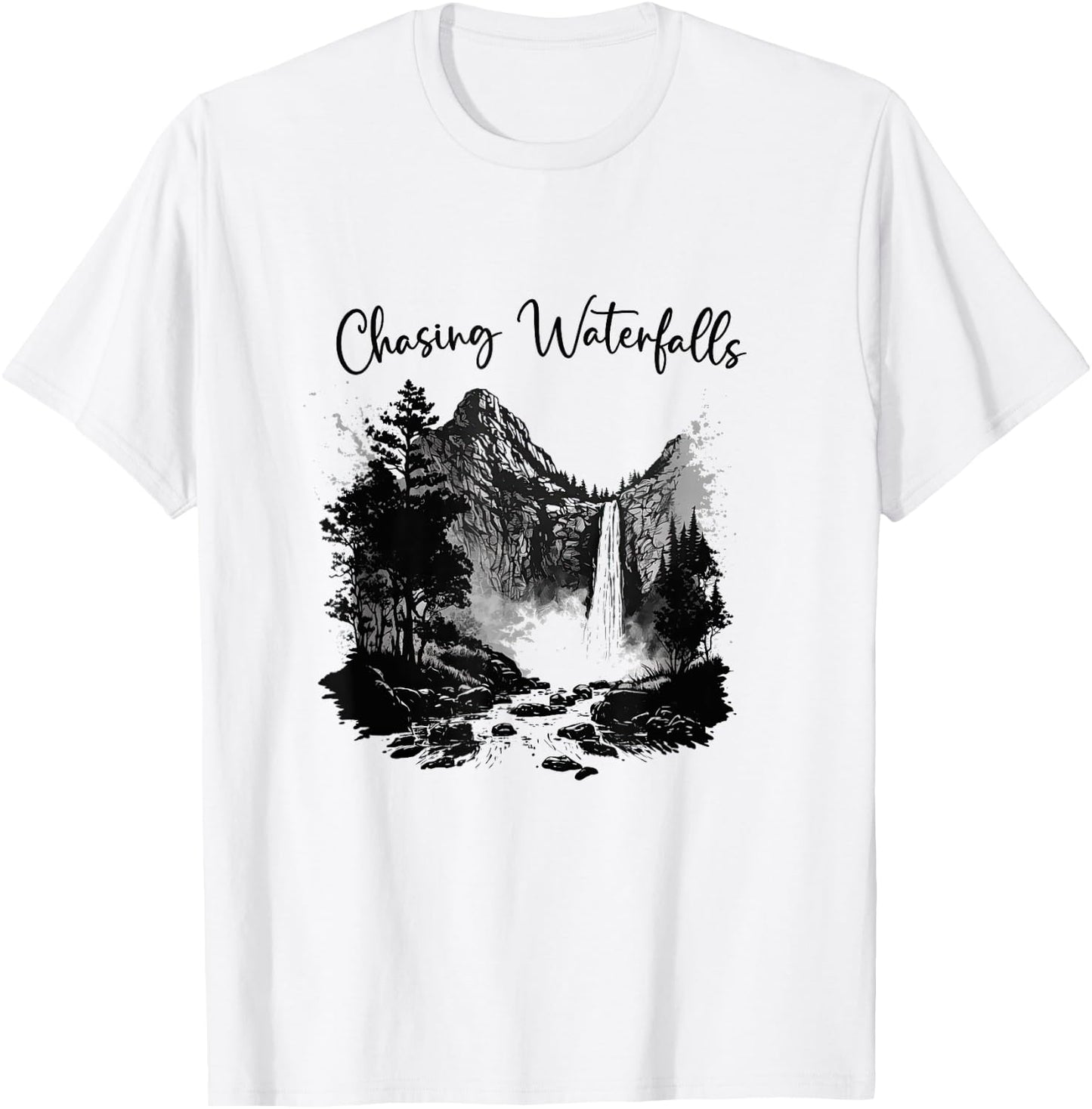 Hiking Hiking Chasing Waterfalls Hikers Nature Lover T-Shirt - T-Shirt | White