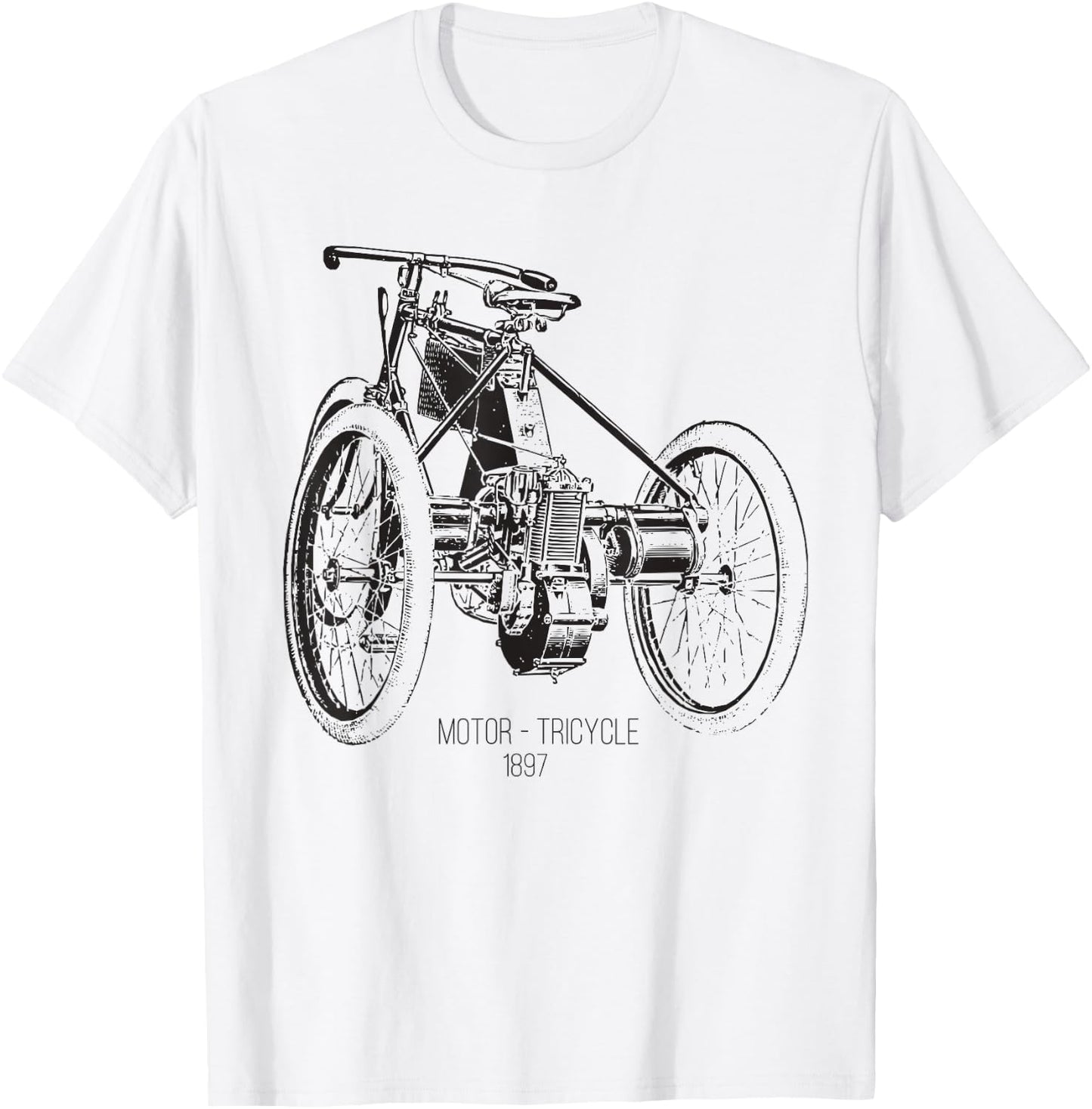 Tricycle E-Bike Electric Trike T-Shirt - T-Shirt | White