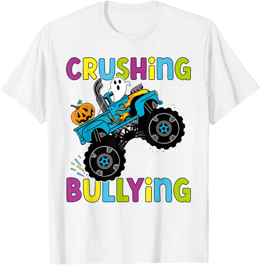 Crushing Bullying Unity Day Halloween Orange Kids Men Women T-Shirt - T-Shirt | White