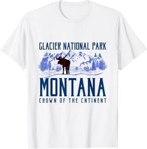Glacier National Park Shirt Montana Shirt For Hikers T-Shirt - T-Shirt | White