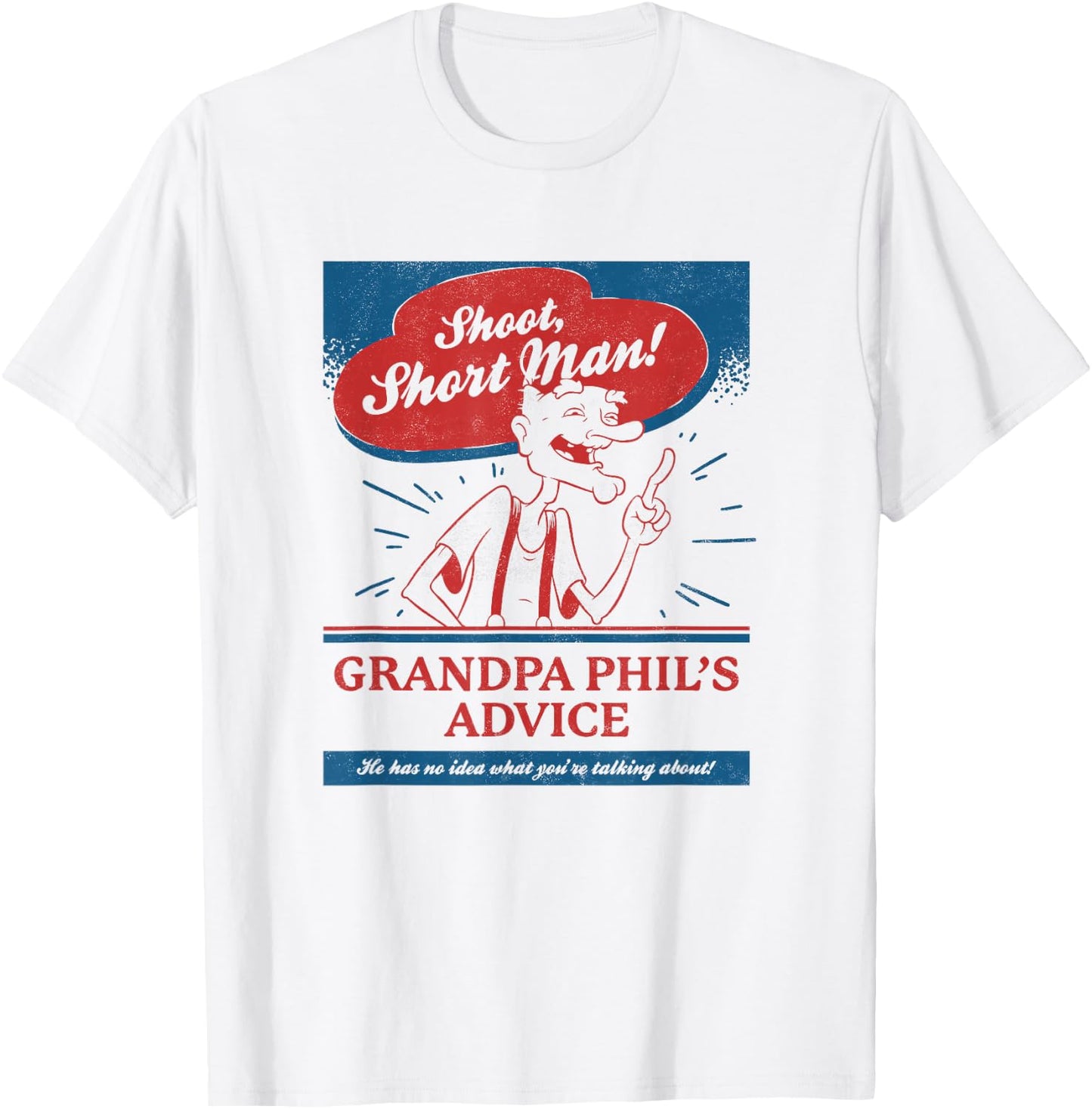 Hey Arnold Grandpa Phil Gives Great Advice T-Shirt - T-Shirt | White